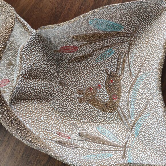 VTG Italian Fratelli Fanciullacci Double Dish with handle Pebble Lava 11.5" - Picture 8 of 16